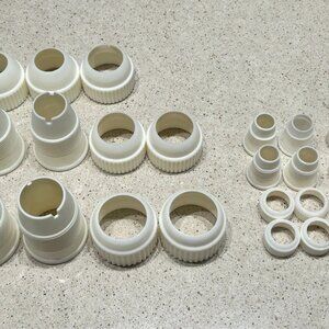 Ateco August Thomsen Cake Decorating Lot - Standard, Med &amp; Large Couplers